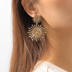 Metal Sunflower Earrings Wholesalers