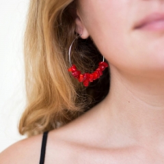Hand-made Irregular Gravel Big Ear Ring Wholesaler