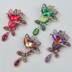 Broche De Flores De Diamantes Al Por Mayor