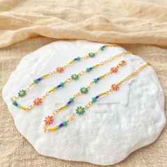 Colorful Rice Beads Beaded Flower Bracelet Wholesaler