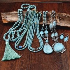 Handmade Beaded Turquoise Necklace Wholesalers