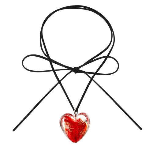 3 Black Rope Red Pendant