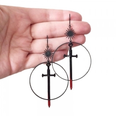 Halloween Gothic Blood Sword Earrings Wholesalers