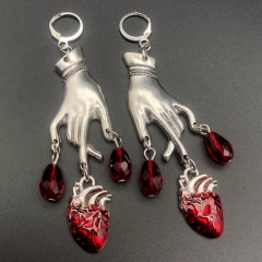 Halloween Finger Heart Ruby Earrings Wholesalers
