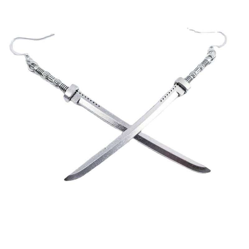 Men's Long Knife Pendant Earring Wholesalers