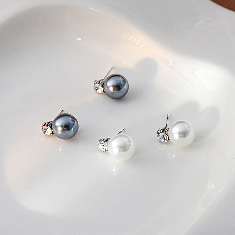 Silver Needle Pearl Earrings Wholesaler