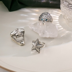 Five-pointed Star Eagle Skull Ring Wholesalers