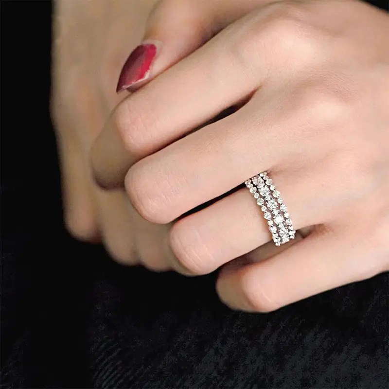 Mayorista De Anillos Multicapa De Diamantes Completos