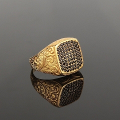 Mayorista De Anillos De Hombre Con Textura De Diamantes