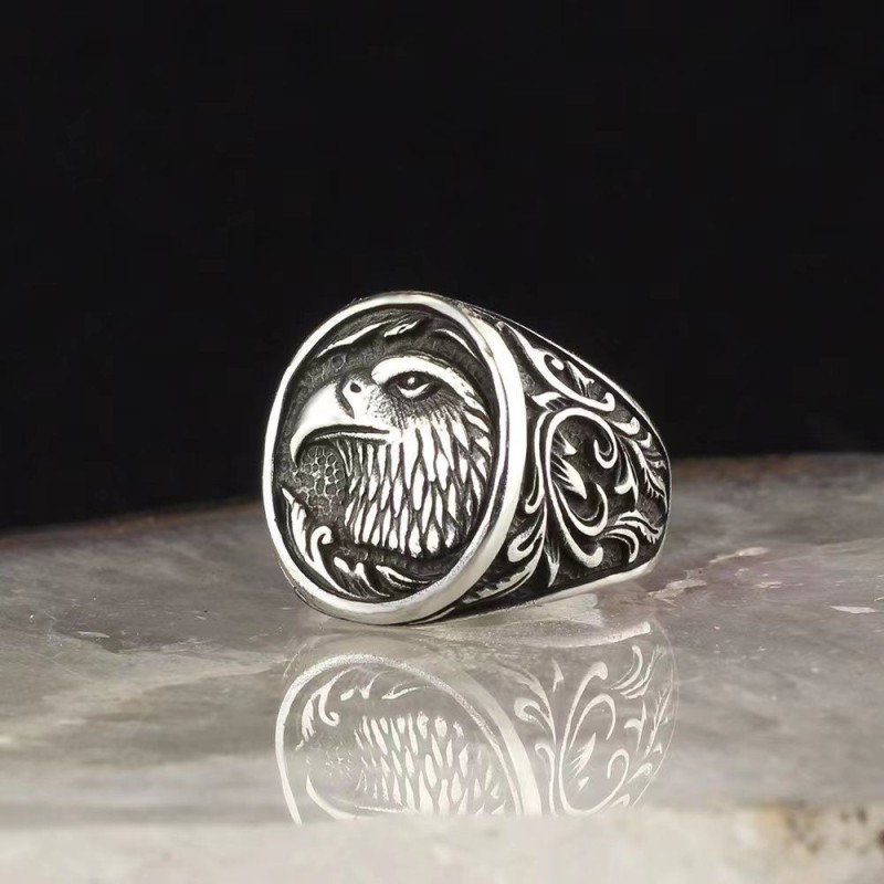 Anillo De Hombre Cabeza De águila Mayorista