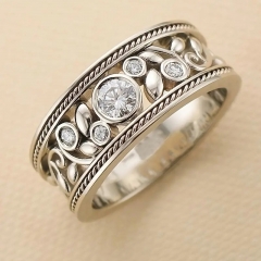 Mayorista De Anillos De Versión Ancha De Flores Huecas