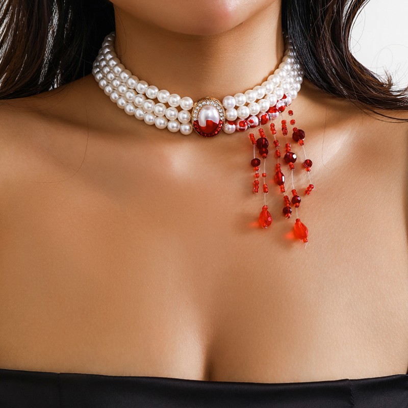 Halloween Pearl Necklace Bracelet Earrings Wholesalers