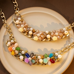 Flower Pearl Clavicle Chain Dinner Accessories Wholesalers