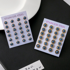 Mayorista De Pendientes De Ojo De Gato De Aguja De Plata