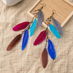Long Feather Tassel Earrings Wholesalers