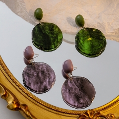 Pendientes Redondos Degradados De Aguja De Plata Mayorista