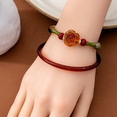 Bamboo Rose Beaded Bracelet Suit Wholesalers