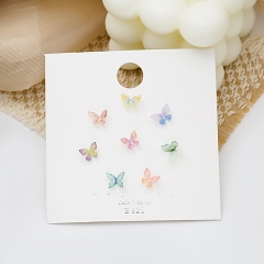 Mayorista De Juego De Pendientes De Mariposa Tridimensional De Aguja De Plata