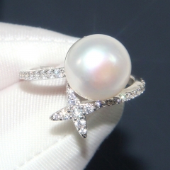 Anillo De Trébol De Cuatro Hojas Con Incrustaciones De Cobre Al Por Mayor