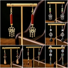 New Chinese Beaded Long Tassel Earrings Wholesalers