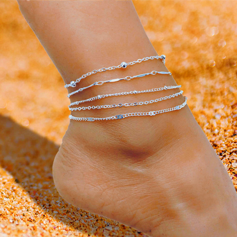 Round Beads 5 Layers Suit Anklet Wholesalers