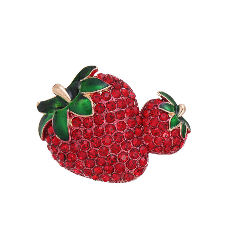 Full Drill Strawberry Brooch Wholesalers