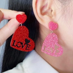 LOVE Letter Heart Earrings Wholesalers