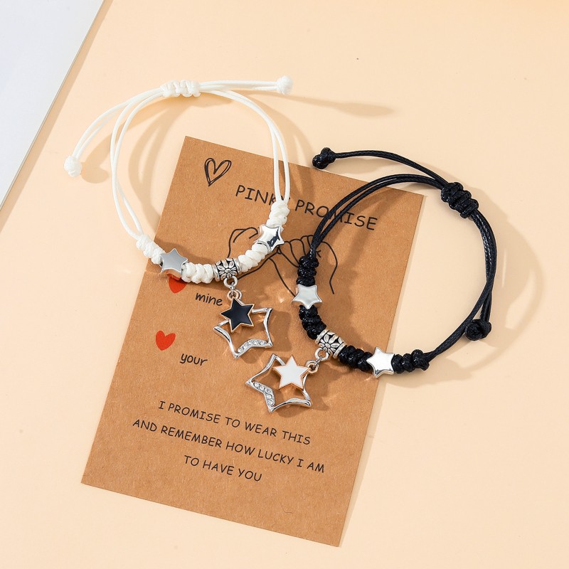 Conjunto De Pulsera De Pareja Estrella De Cinco Puntas Mayorista