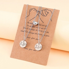 Stainless Steel Magnet Buckle Couple Necklace Set Wholesalers