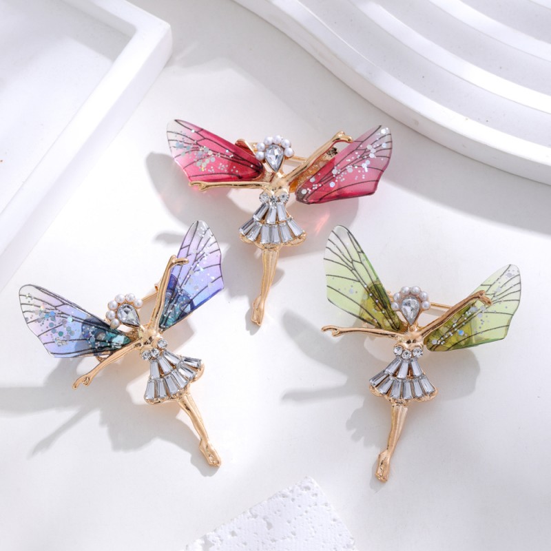 Diamond-encrusted Dragonfly Fairy Brooch Wholesalers