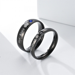 Stainless Steel King Queen Crown Couple Ring Wholesalers