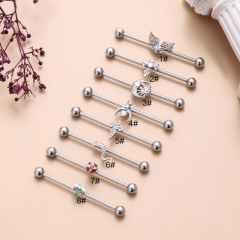 Stainless Steel Rod Zircon Long Piercing Earrings Wholesalers