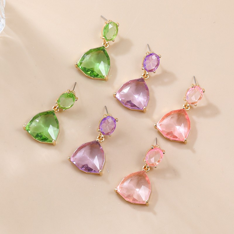 Full Diamond Triangle Earrings Wholesalers