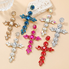 Full Diamond Cross Earrings Wholesalers