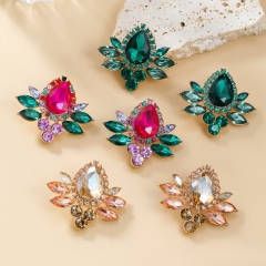 Full Diamond Flower Earrings Wholesalers