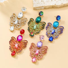 Full Diamond Butterfly Earrings Wholesalers
