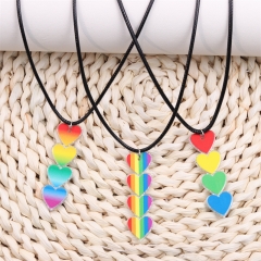 Four Even Rainbow Love Pendant Necklace Wholesalers