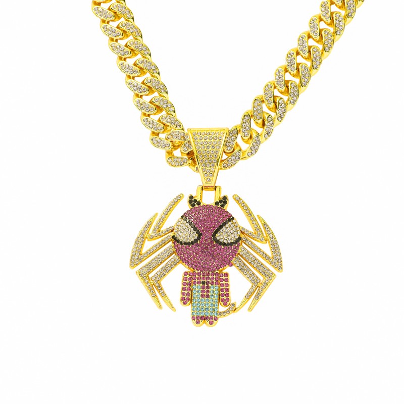 Full Diamond Spider Pendant Necklace Wholesalers