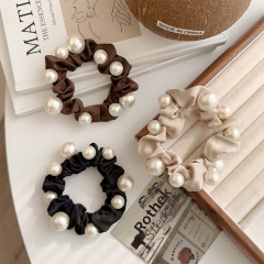 Suede Pearl Hair Ring Wholesaler