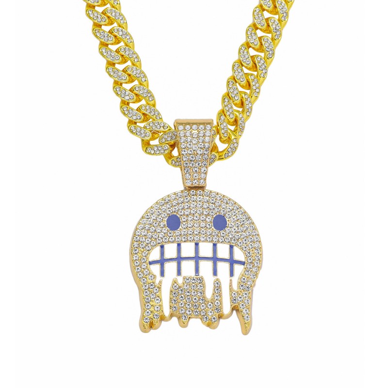 Full Diamond Hip-hop Men's Necklace Wholesalers