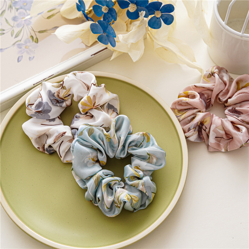 Satin Floral Hair Ring Wholesalers