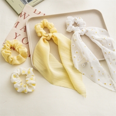 Chiffon Butterfly Daisy Fabric Hair Ring