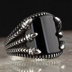 Anillo De Hombre Garra De Dragón Gema Mayorista