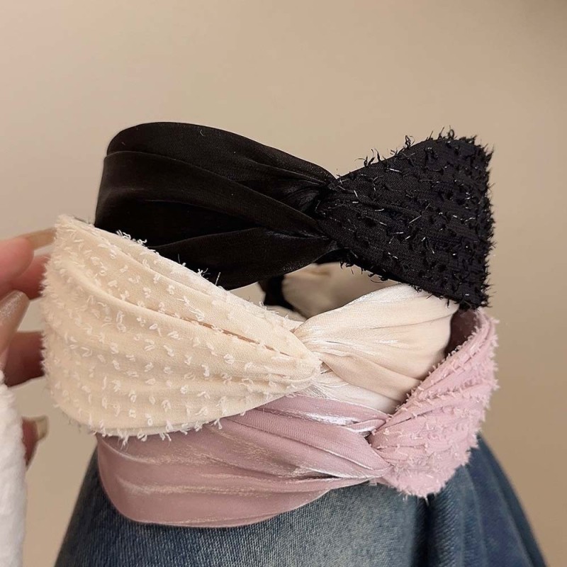 Pleated Lace Wide-brim Hairband Wholesalers