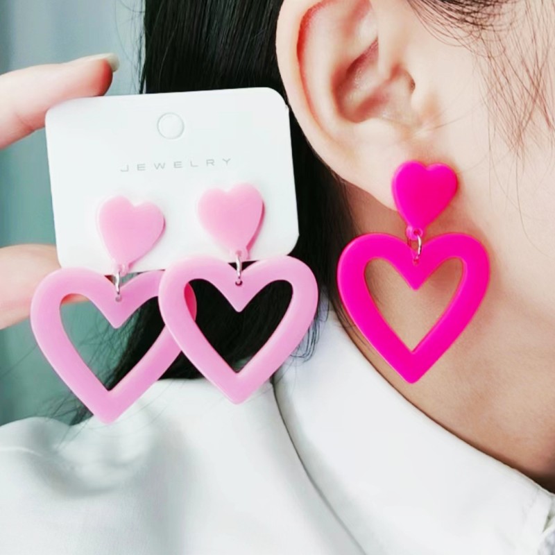 Heart-shaped Rectangular Large Water Drop Earrings Wholesalers