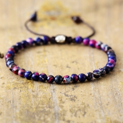Pulsera De Cuentas Hecha A Mano De Piedra Natural