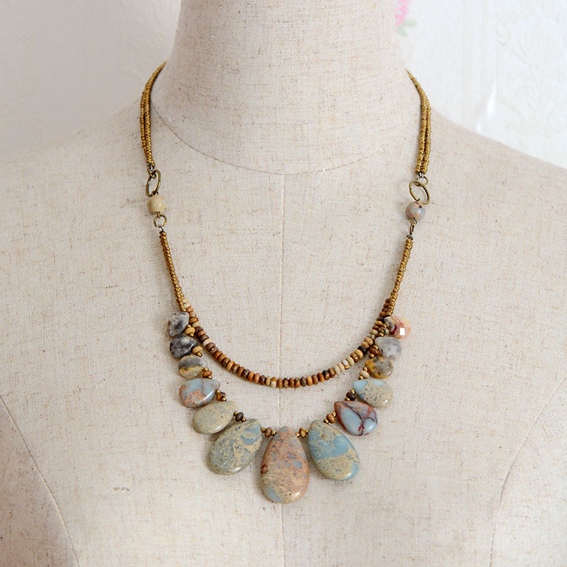 Natural Stone Pendant Handmade Necklace Wholesalers