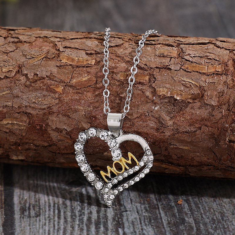 Mother's Day Diamond Heart MOM Necklace Wholesaler