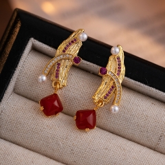 Venta Al Por Mayor De Pendientes De Perlas De Diamantes Vintage