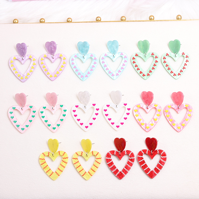 Hollow Clover Heart Earrings Wholesaler